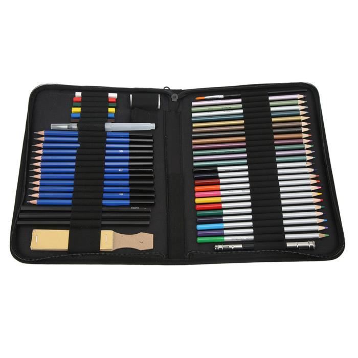 Lot De 27 Crayons à Dessin Graphite - Kit Complet Avec Étui Pour Débutants, Artistes, Enfants, Adultes - Crayons De Différentes Duretés