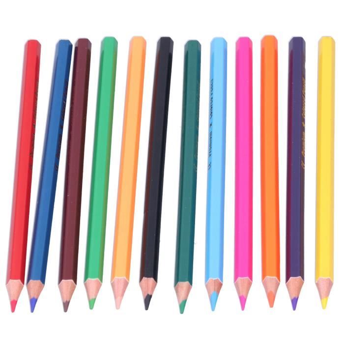 Fdit Ensemble de crayons 12 couleurs 12pcs Crayon de Couleur Outil de