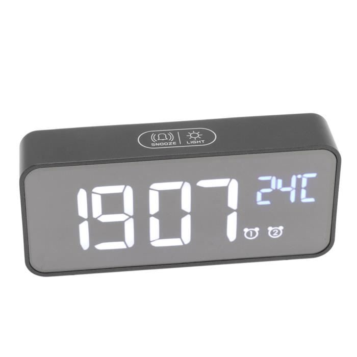 Réveil Numérique LED Alimenté Par L'eau Fdit - Horloge Silencieuse Pour Chambre, écologique, Sans Pile