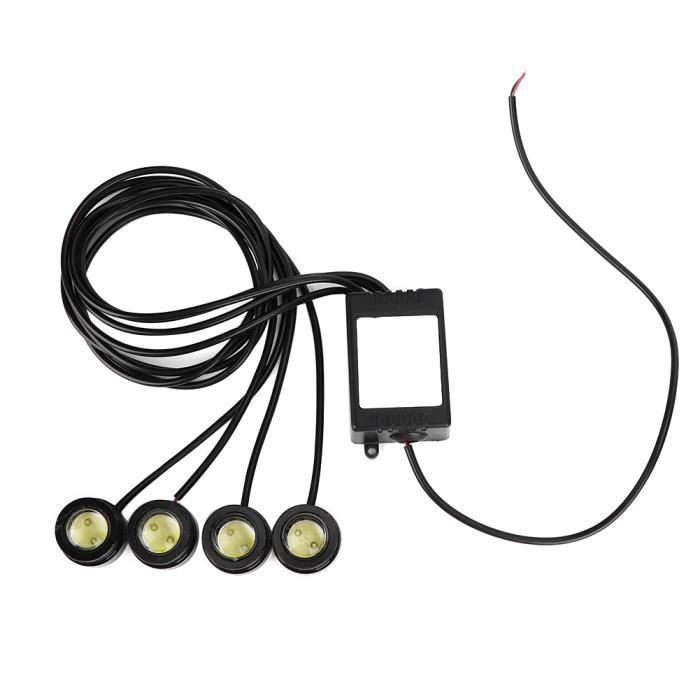 4x Rouge 12V LED Eagle Eyes Feux Diurnes Plaque D