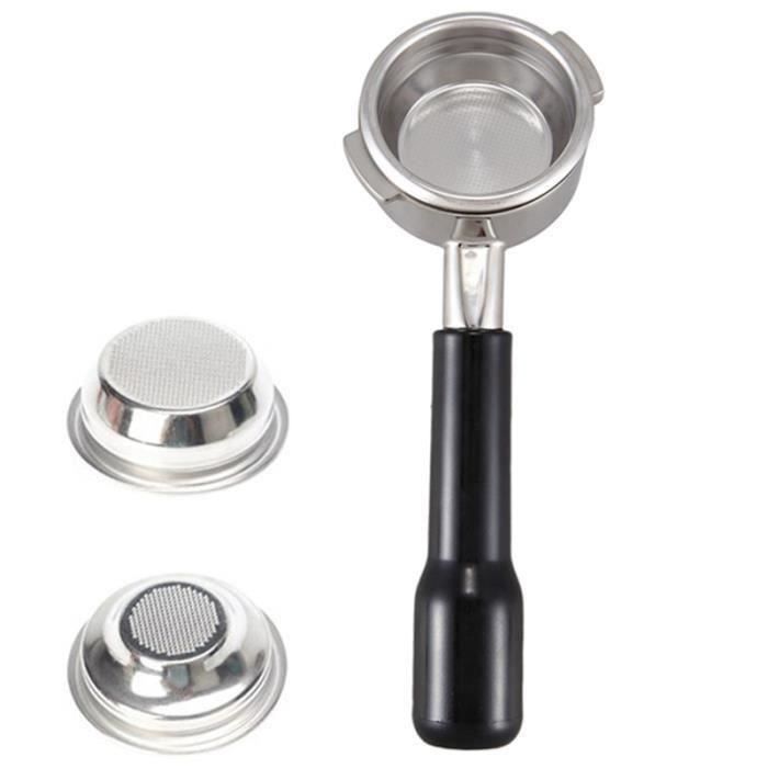 Tampon Café Inox Sans Fond 58mm Avec Panier Filtre Pour NOWWA Black