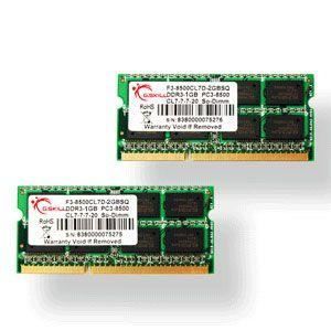  Memoire PC G.Skill SODIMM 8 Go DDR3-SDRAM - FA-8500CL7D-8GBSQ pas cher