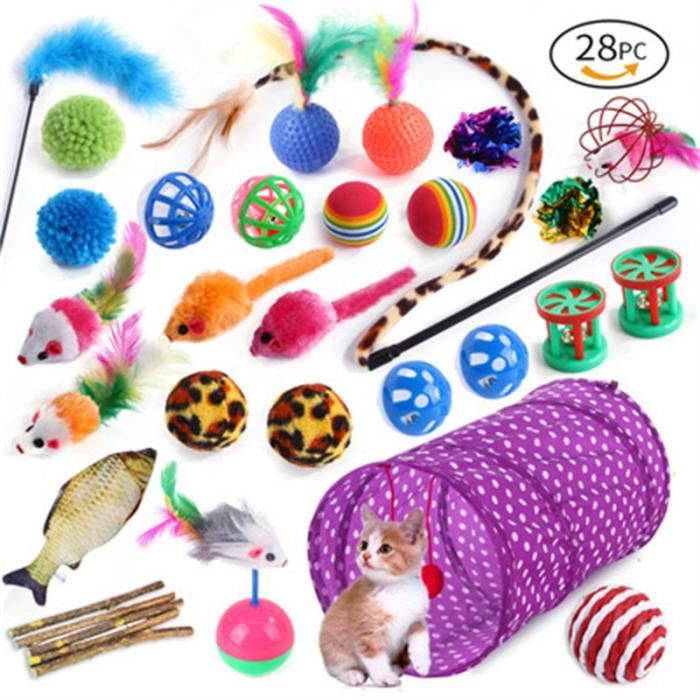 Jouets pour Chats Multicoloré Jouet Chat Plume Jouet souris Cadeau Noël  pour Chat Chaton Félin 28pc - Cdiscount