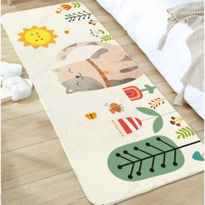 Tapis Rond Motif Animaux De La Forêt - 70cm Diamètre - Antidérapant - Pour Chambre Enfant Ou Salon