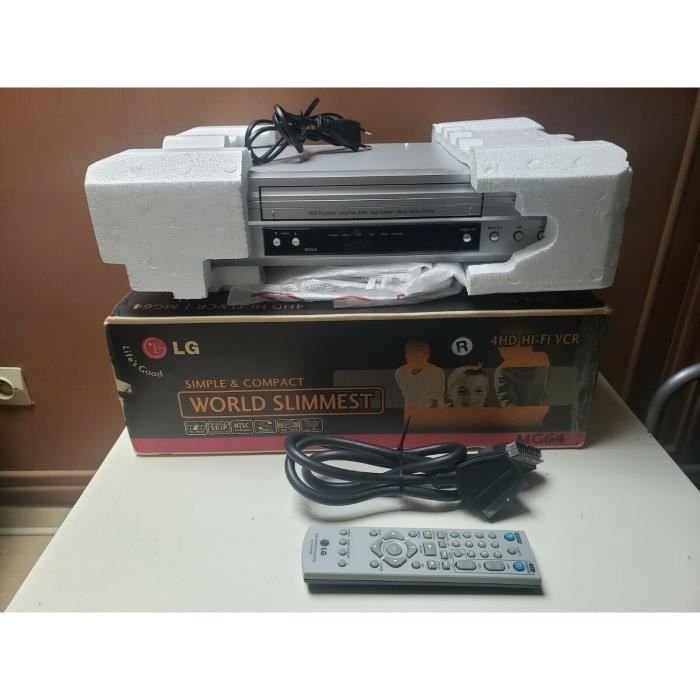 MAGNETOSCOPE LG MG64 LECTEUR ENREGISTREUR K7 CASSETTE VIDEO VHS VCR HIFI + TEL . - vue 3