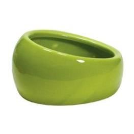 Bol Ergonomique - Living World - Vert - Céramique - 420 ml - Pour Rongeurs