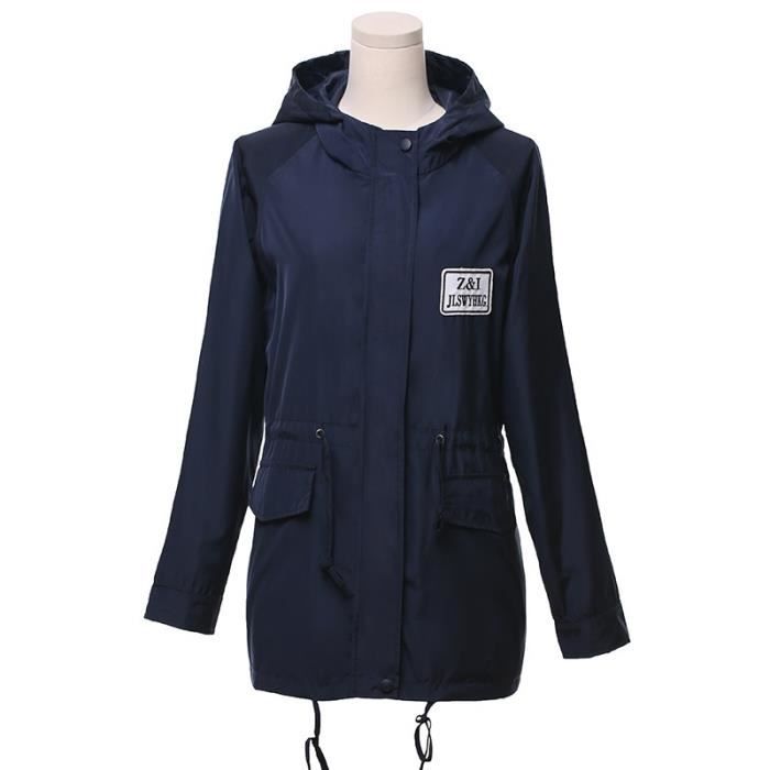 Coupe vent mi long femme clearance