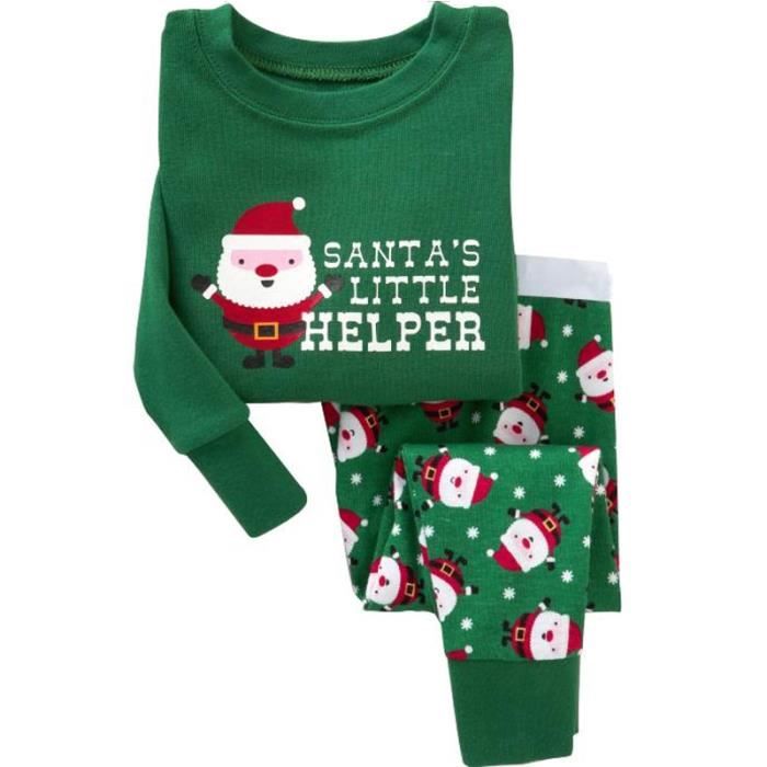 2-7 Ans Enfant Fille Garçon Pyjamas Noël Unisexe PCS Ensemble de