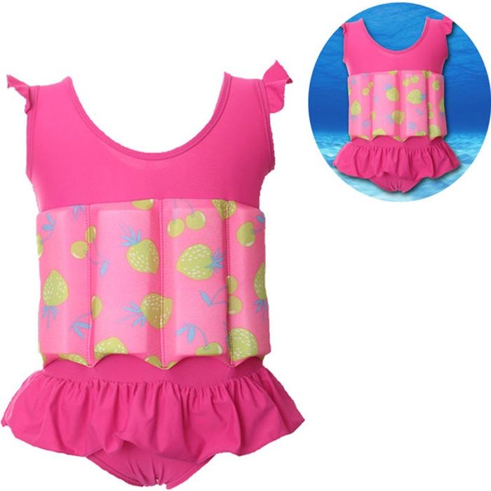 TEMPSA Maillot de Bain Flotteur 2 Manches Gonflable Gilet de Sauvetage Natation Piscine Sécurité Bébés Fille Lapin Enfant