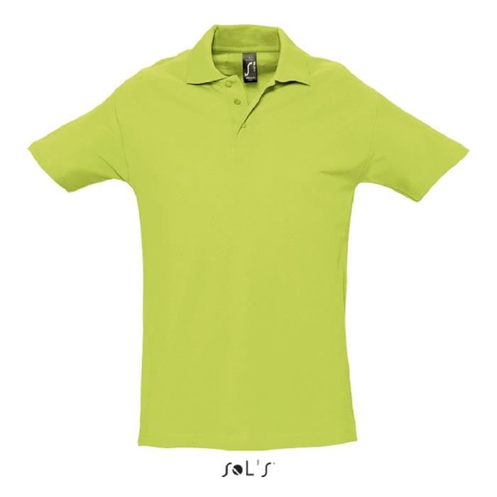 Polo homme vert pomme XL maille piquee 210 100 coton peigne Ringspun manches courtes Vert Cdiscount Pret a Porter
