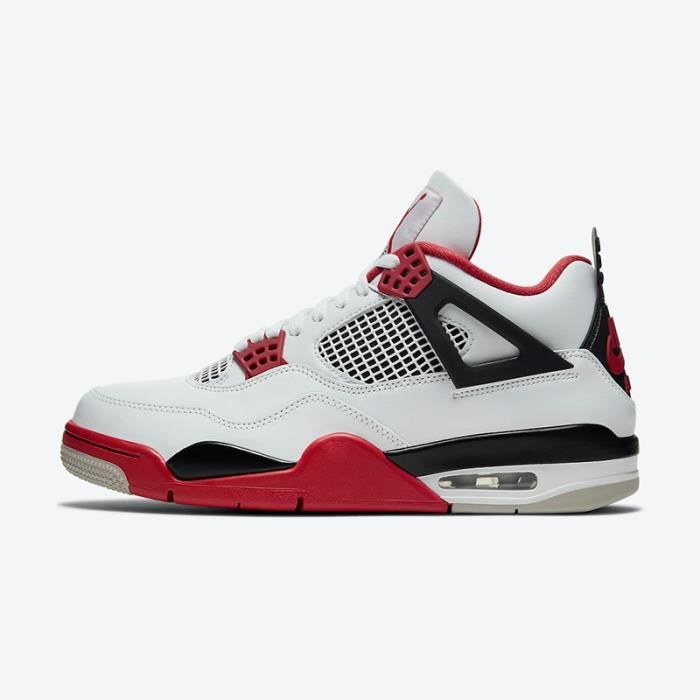 Basket Homme Femme AUTREMENT Air Jordan 4 Fire Red DC7770 160 Rouge flamme Mixte Lacets Rouge flamme Cdiscount Chaussures