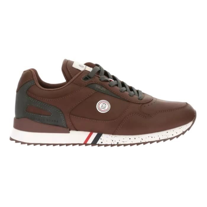 Serge Blanco Baskets - SERGE BLANCO - CHAMONIX - Marron - Talon Plat - Fermeture à Lacets - Bout Rond