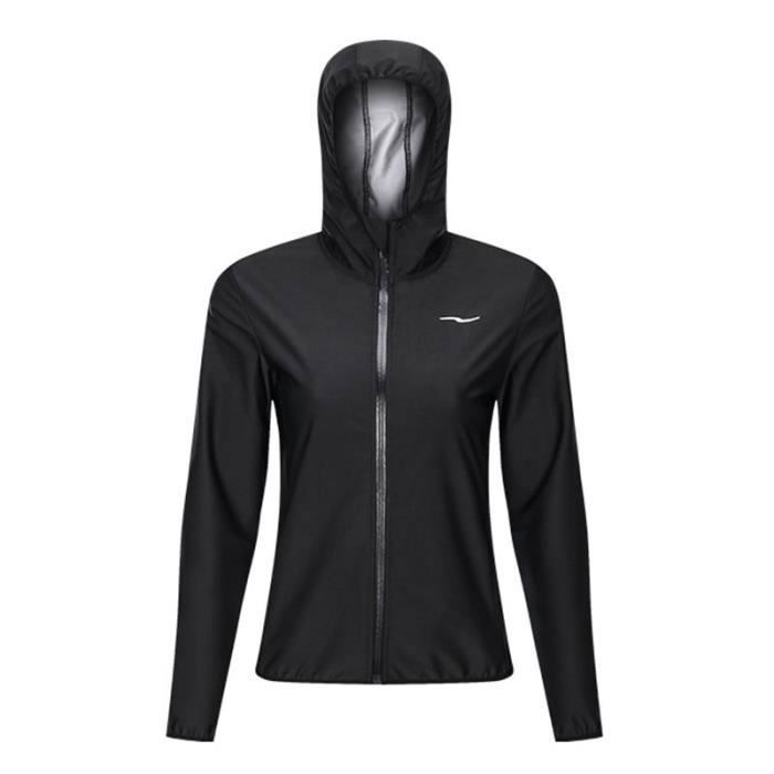 Veste de Sudation Homme Elastique A Capuche Fitness Musculation Bruler des graisses Suer plus Cycle de chaleur