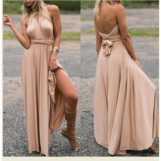 Robe Infinity Robe Longue style boh me boite de nuit effet