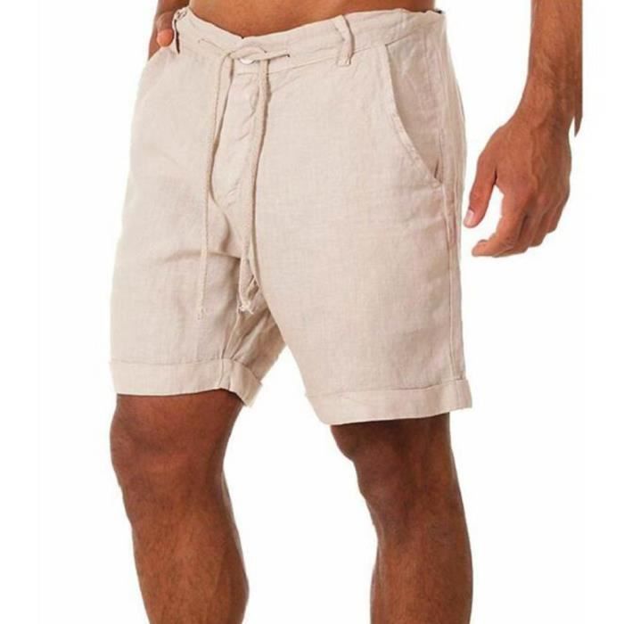 Bermuda lin coton homme store