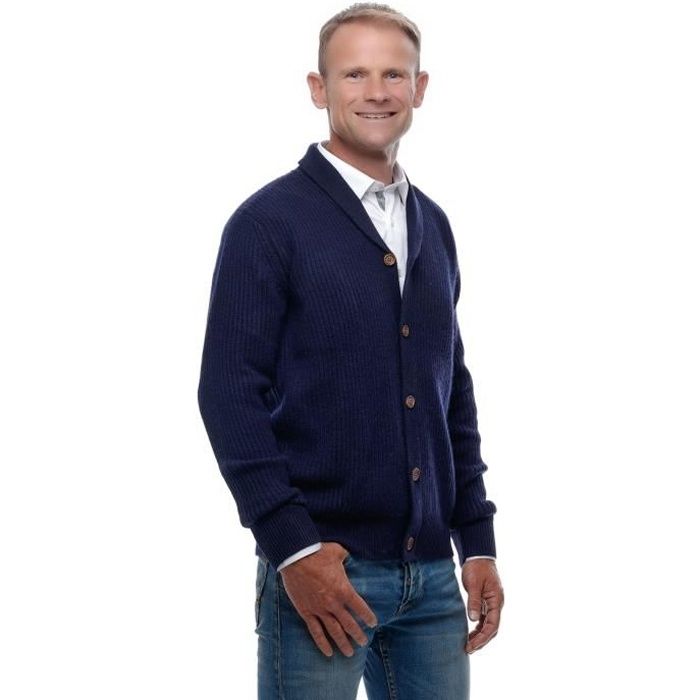 Gilet col châle homme hot sale