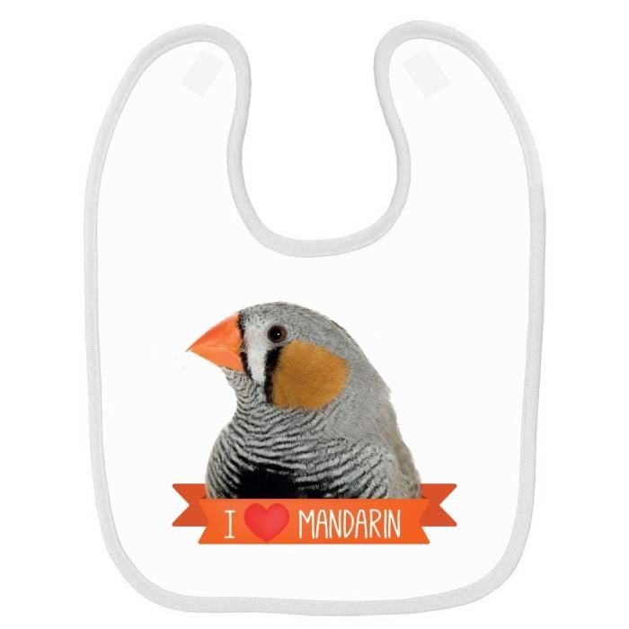 Bavoir Bebe Imprime Mandarin Blanc Cdiscount Puericulture Eveil Bebe