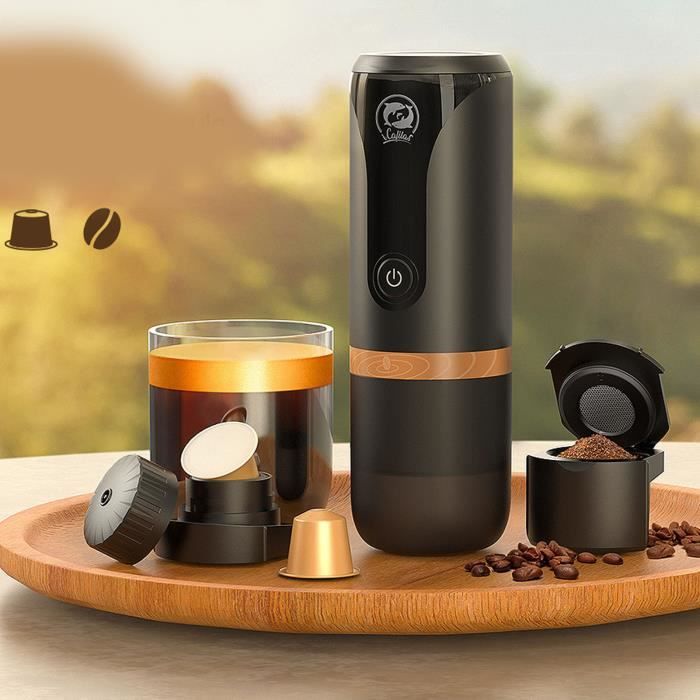 Cafetière Portable Électrique 3 En 1 - 20 Bars - USB - Pour Capsules NES, DG Et Café Moulu - Idéale Camping, Voyage