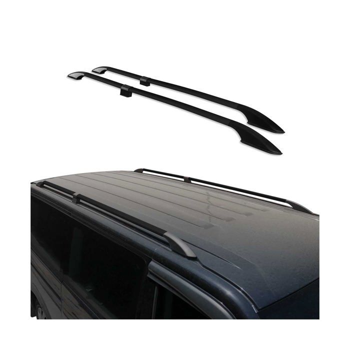Barres de toit longitudinales pour Dacia Logan 2006-2013 Aluminium Noir