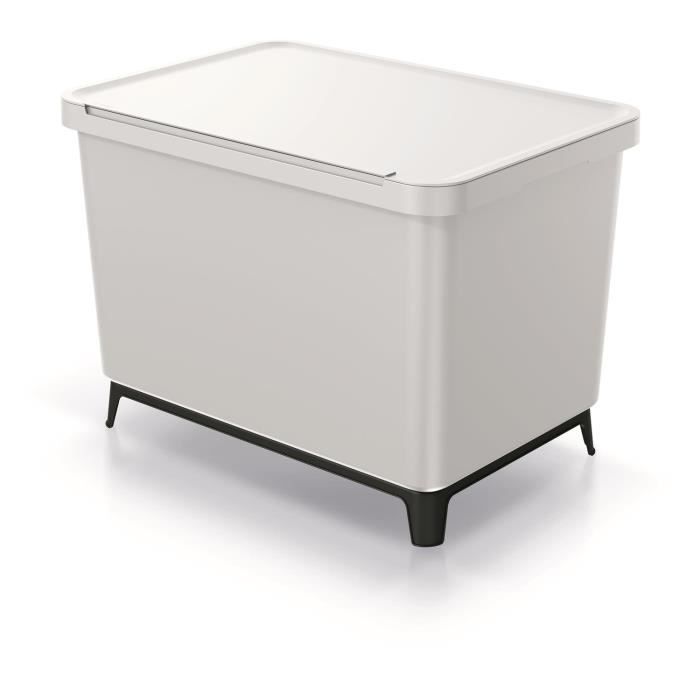 Système De Recyclage KEDEN 2x23L Avec Pieds Amovibles - 56x39x41cm, Organisation Déchets