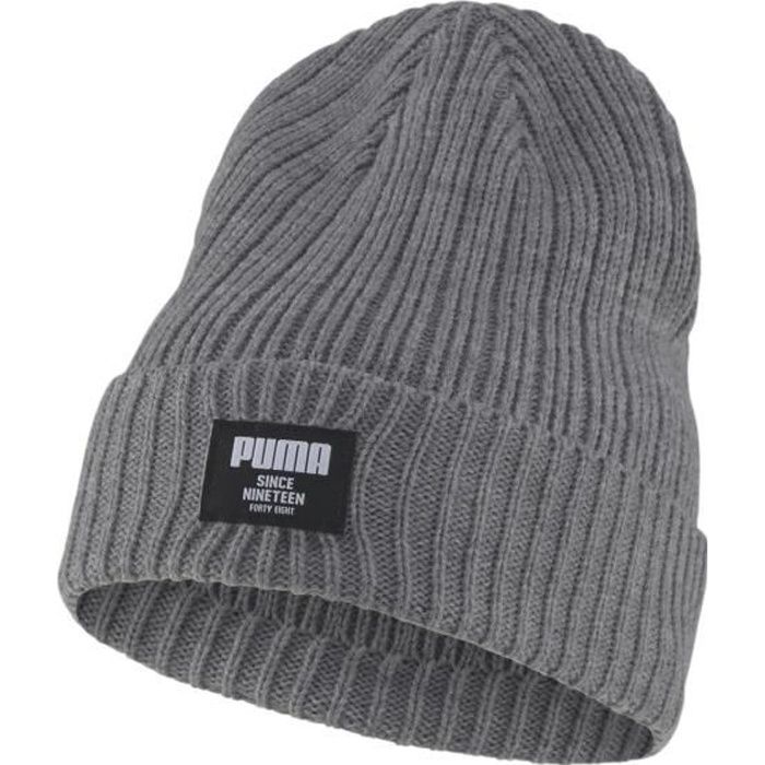 Bonnet Puma Ribbed gris homme unique Gris