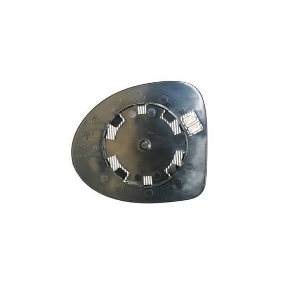 Miroir Glace rétroviseur extérieur droit RENAULT TWINGO II phase 1, 2007-2011, dégivrant, à clipser.