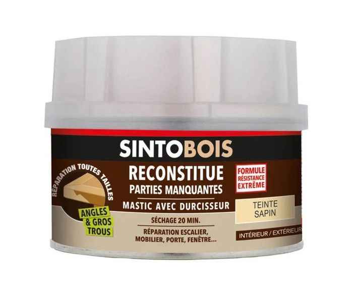 Mastic sans styrène SINTOBOIS chêne 550g + 30g - SINTO - 33701