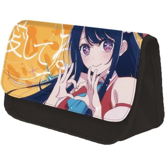 Trousse à Crayons Anime Avec Porte-clés - 24.9 Cm, Polyester, Grande Capacité - Idéale Pour école, Fournitures, Cadeau Enfant