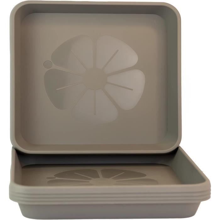 Soucoupe Pot Fleur 10Cm Diamtre Blanc Lot De 5 - Durable Soucoupe Ronde