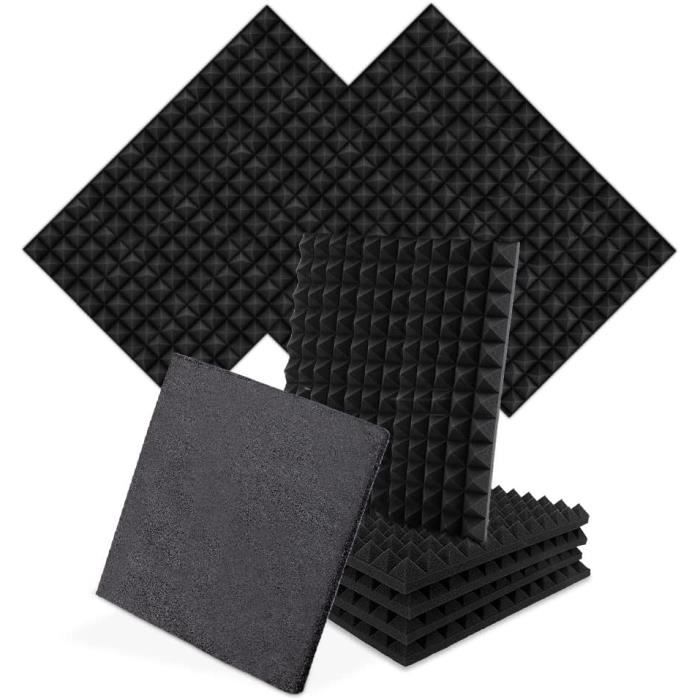 Panneaux Mousse Acoustique Autocollants - Lot De 12, 30x30x0,9cm - Réduction Bruit Studio, Bureau, Imitation Brique - 2