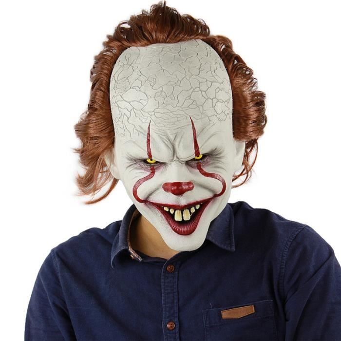 Fête Costume Horreur en latex AAA226 - Masque effrayant de clown pour Halloween