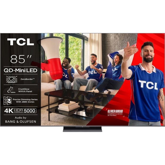 TCL 85C89K TV QD MiniLED 85 (215 cm) 4K UHD 3840x2160 144 Hz 5000 Nits Google TV 4xHDMI 2.1 Son Bang Olufsen
