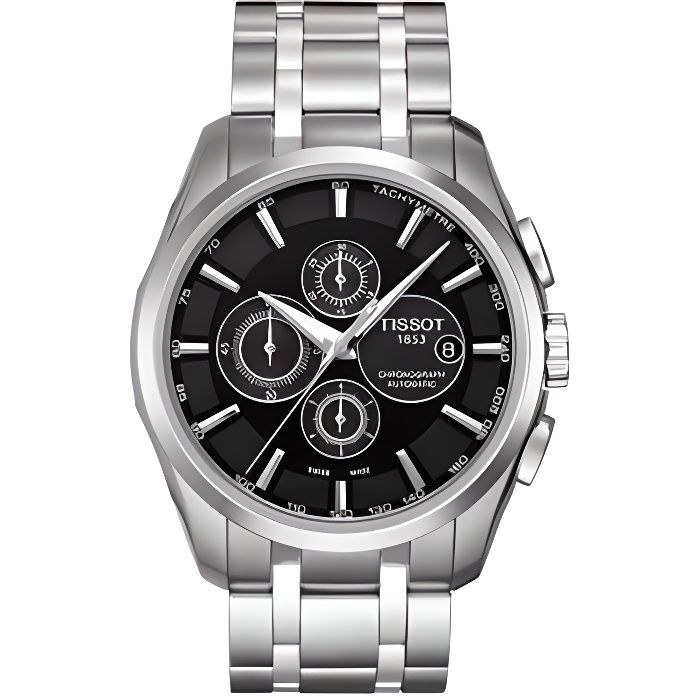 Montre Homme Tissot Couturier Automatic Chronograph T0356271105100 - Bijoux  de Mode