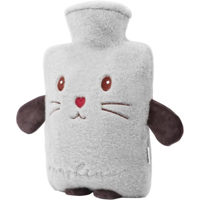 Bouillotte Eau Chaude 2L, Bouillote Peluche Chauffante,Cute Bouillotte Avec Housse, Convient