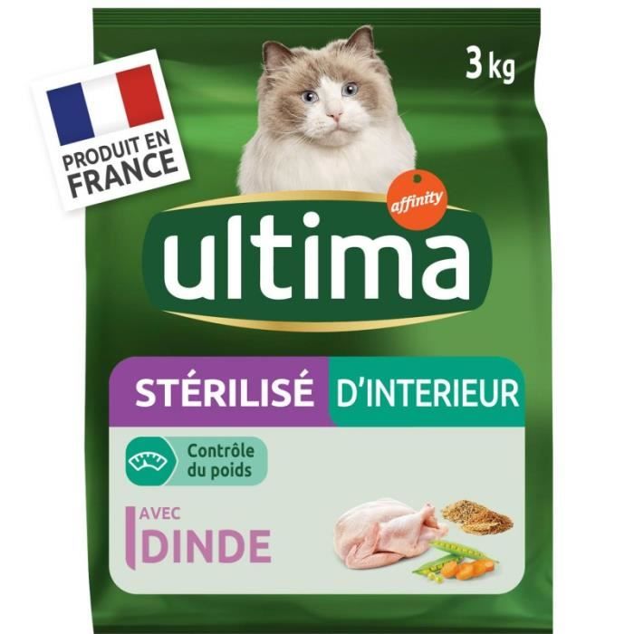 Meilleurs prix pour Croquettes pour chat stérilisé Ultima - 3kg - Lot de 2 - Offre spéciale