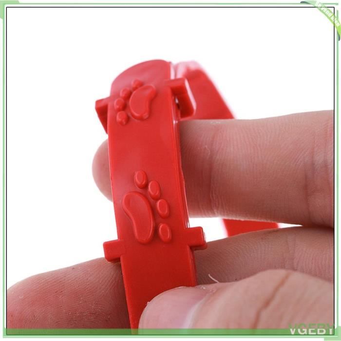 Comparer les prix de Collier Chat Anti Puce, Prévention Collier Antiparasitaire Chat, Rouge 3 Pcs