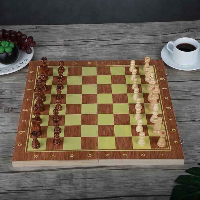 Jeu d'Échecs de Tournoi, Échiquier Enroulable pour Débutant 50 cm, Ensemble d'Échec
