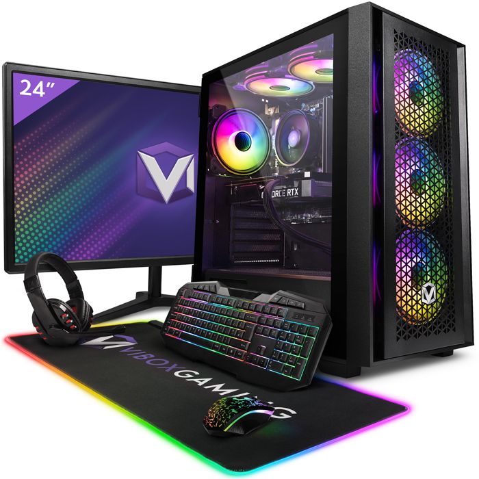 Vibox V-2 PC Gamer – 23 Écran – AMD Ryzen 5 5500 – GTX 1650 4Go – 16Go RAM – 480Go SSD – Win11 – WiFi