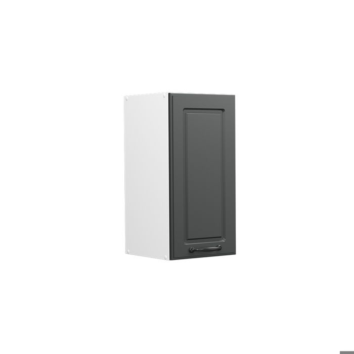 Vicco Meuble cuisine Noir Haute brillance 80cm , PT Anthracite, R-Line