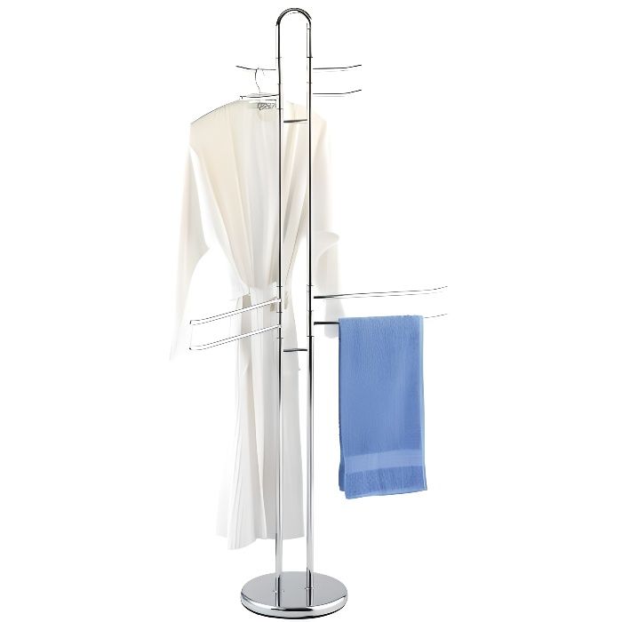 WENKO Porte serviettes sur pied et porte vêtement salle de bain Palermo Acier 55 5x168x28 5 cm Chromé WENKO Porte serviettes sur pied et porte vêtement salle de bain Palermo Acier 55 5x168x28 5 cm Chromé