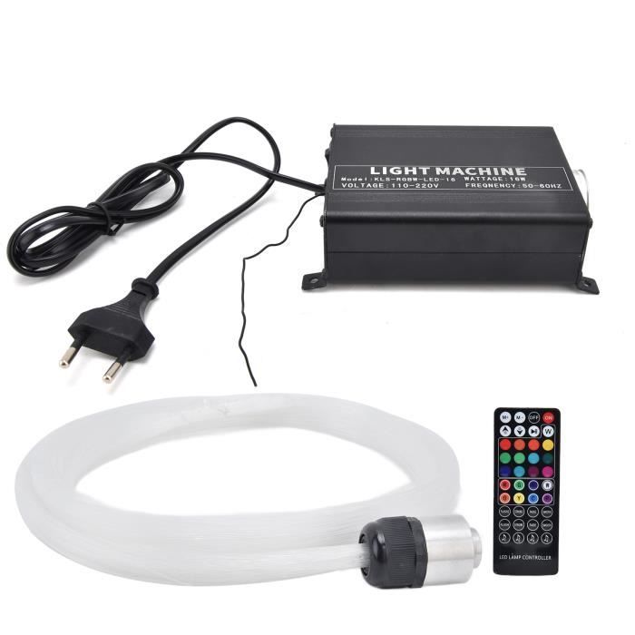 Lampe à Fibre Optique Avec Base à Paillettes Changeante - 13 Pouces, Ambiance Lumineuse Pour Chambre Ou Fête