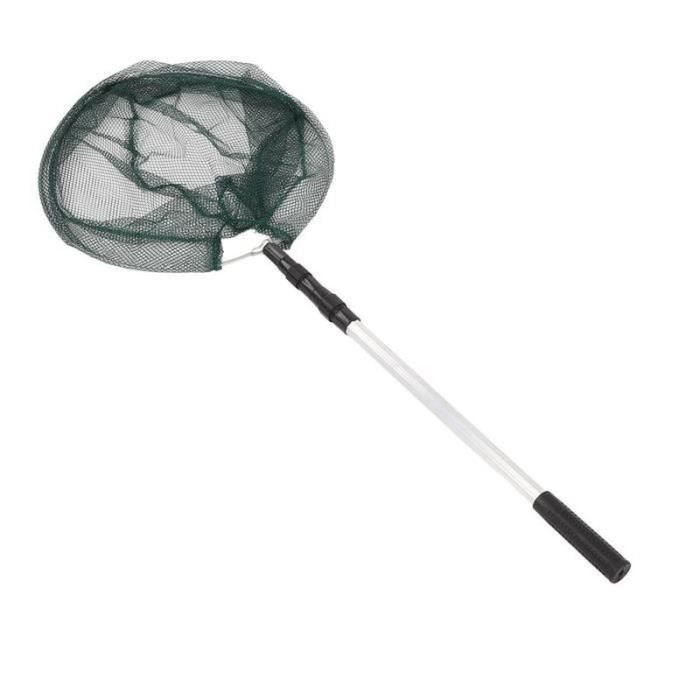Épuisette De Pêche Télescopique 190cm - Filet Caoutchouc - Alliage Aluminium - Pour Truite, Carpe, Crevettes
