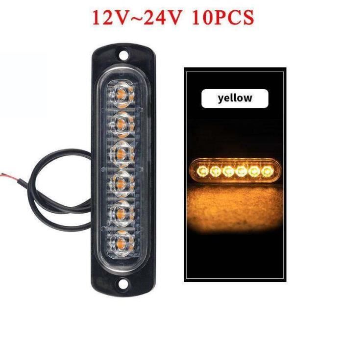 4 Lampes Stroboscopiques Solaires Pour Voiture - Haute Luminosité, Capteur De Vibration, Pour Chantier & Sécurité
