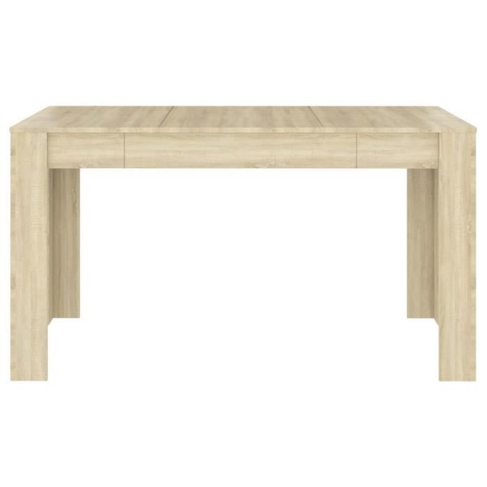 yuehuuroom Table de salle à manger Chêne sonoma 140x745x76 cm Aggloméré 112314