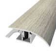 barre de seuil + base différence niveau aluminium coloris (73) Chêne blanc gris Long 90 cm larg 3,9cm FORESTEA Dimensions : 900 mm-1