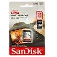 Carte mémoire SDHC SanDisk Ultra 32 Go jusqu'à 120 Mo/s classe 10 UHS-I-1