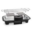 Barbecue électrique de table TRISTAR BQ2813 - Noir - 2000W - Surface de cuisson 38x22cm-1