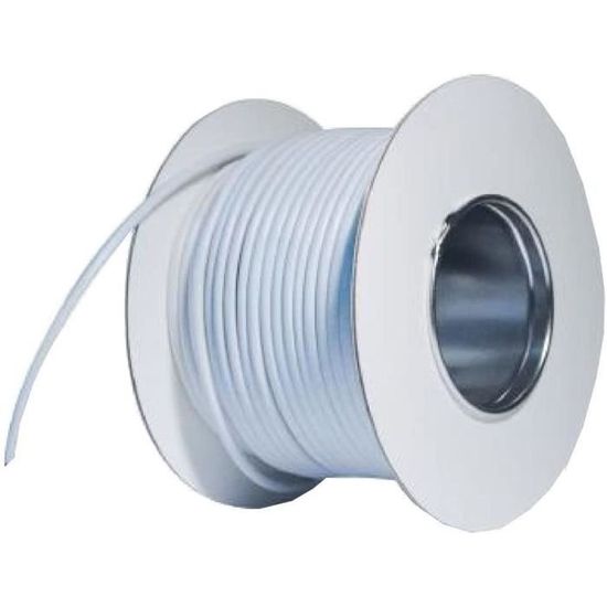 Rouleau complet et longueurs personnalisées disponibles Câble dalarme isolé en PVC blanc 6 conducteurs 