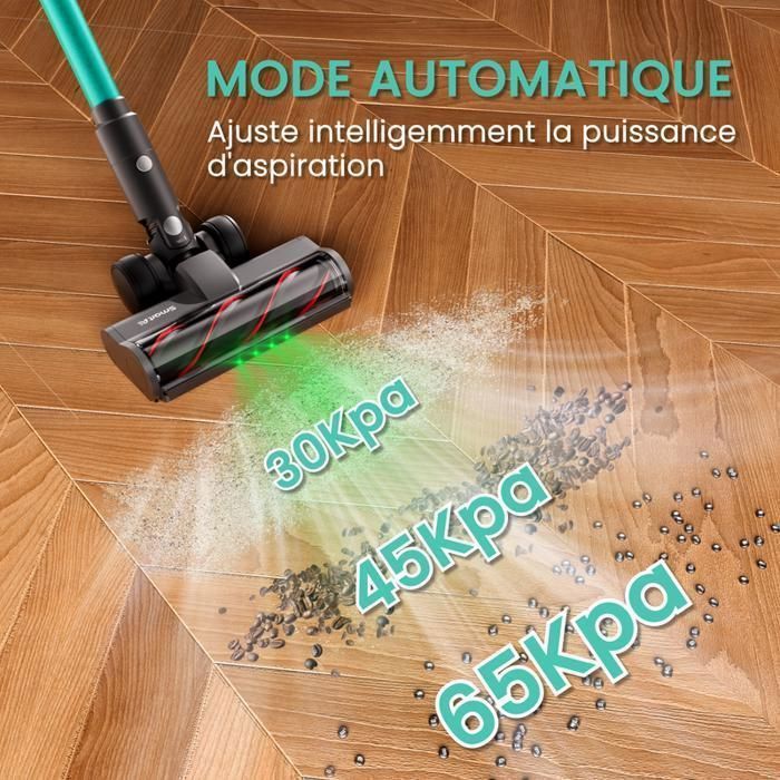Aspirapolvere Senza Fili Offerta Aspirateur Balai Sans Fil SunSare 550W - Autonomie 60min - 45KPa Aspiration - Ecran LCD - Pour Sols Et Poils Animaux Aspirateur Balai Batterie Amovible