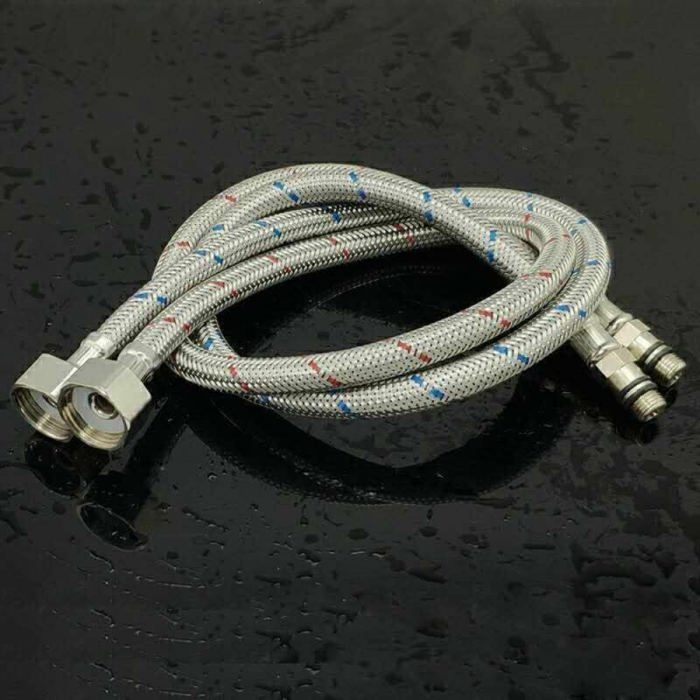 2X Tuyau De Raccordement Flexible Tuyaux Flexibles En Acier Inoxydable